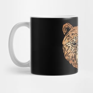 Minimalist Golden Brown Bear Mug